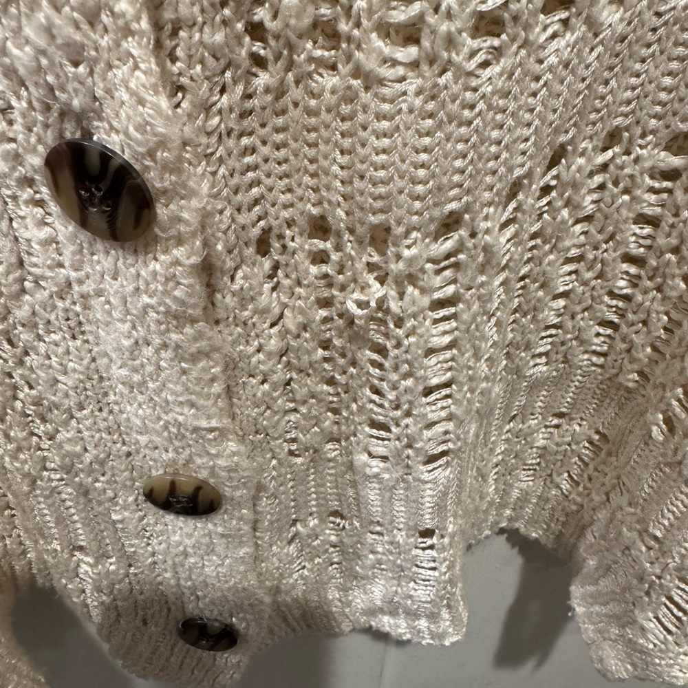 Mudd Cream Button Up Cardigan - Picture 2 of 4